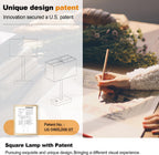 21" Touch Bedside lamps with 2 USB & AC Outlets, 3-Way Dimmable Bedside Table Lamps Set of 2